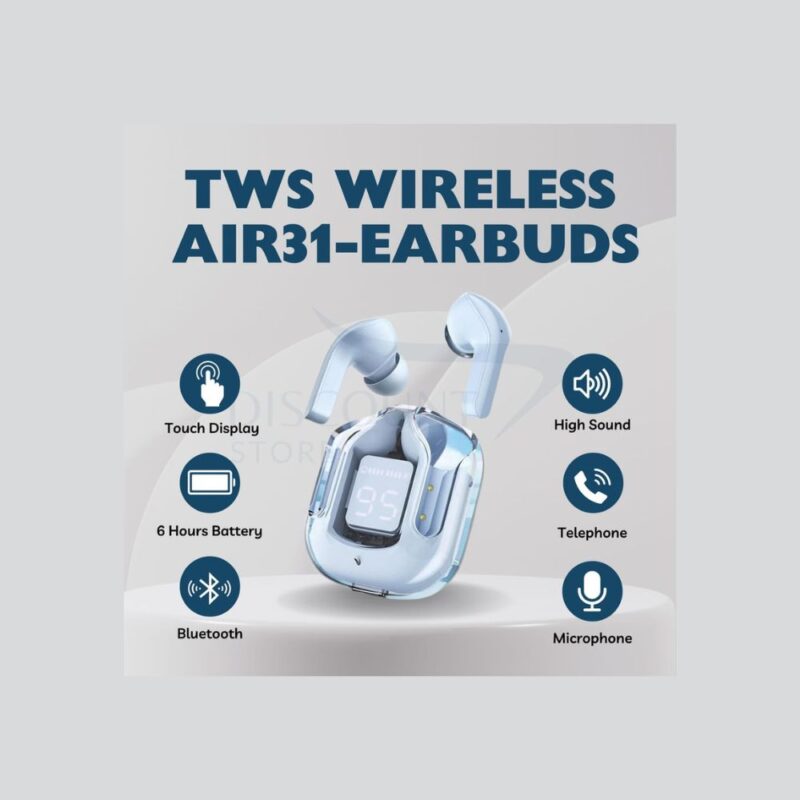 Air 31 TWS Wireless Transparent Earbuds