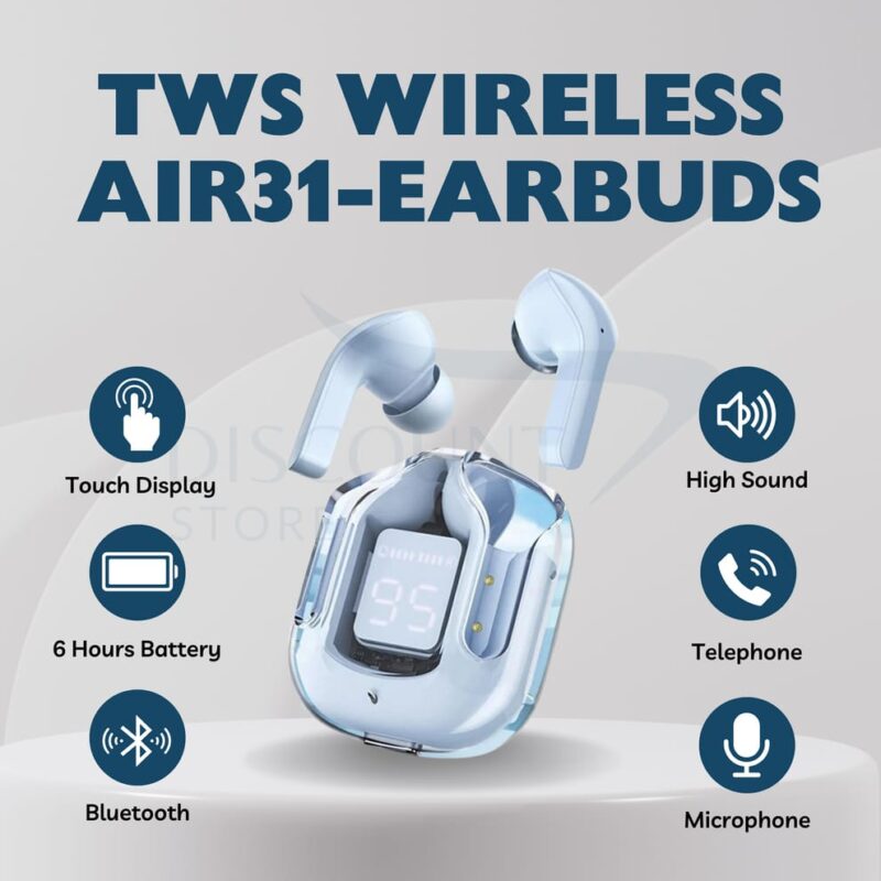 Air 31 TWS Wireless Transparent Earbuds - Image 3